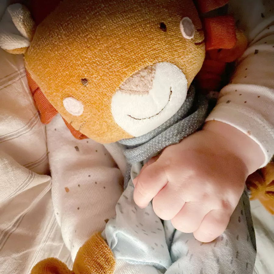 sigikid® Schnuffeltuch Löwe Yellow blauorange