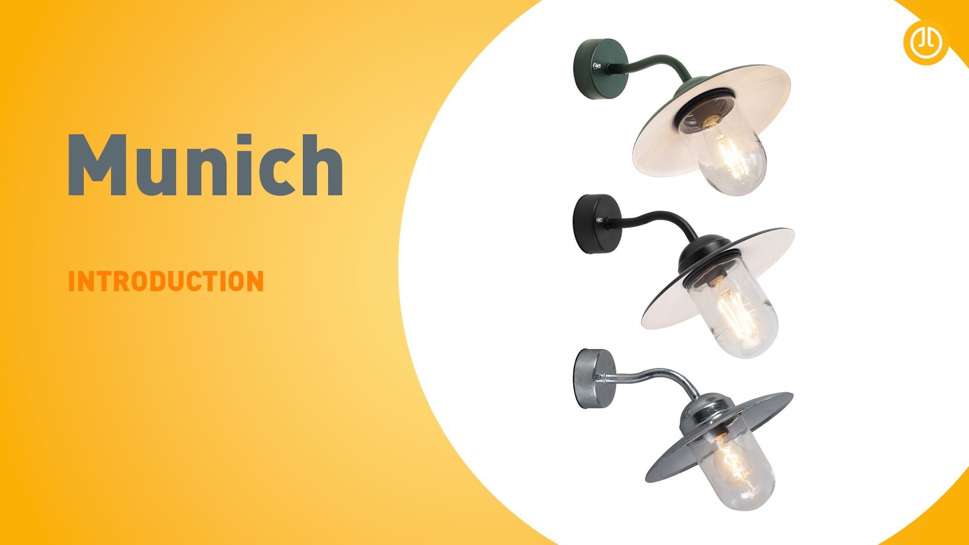 Buitenwandlamp zwart met glas IP44 - Munich