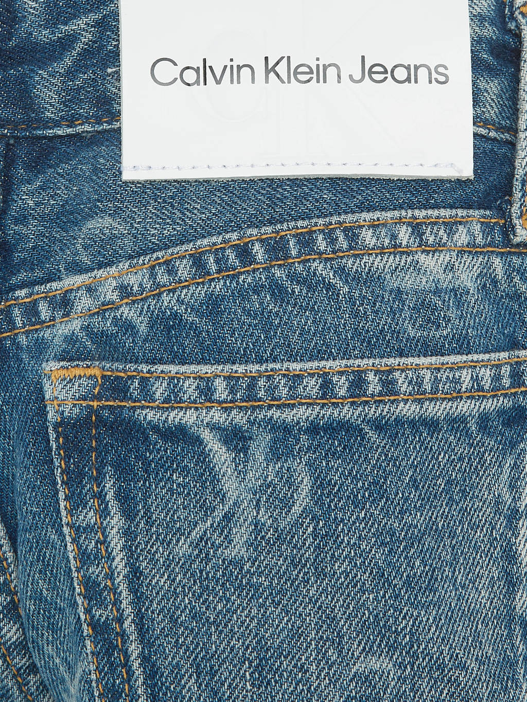 Calvin Klein straight leg jeans MR RELAXED met logo laser blue