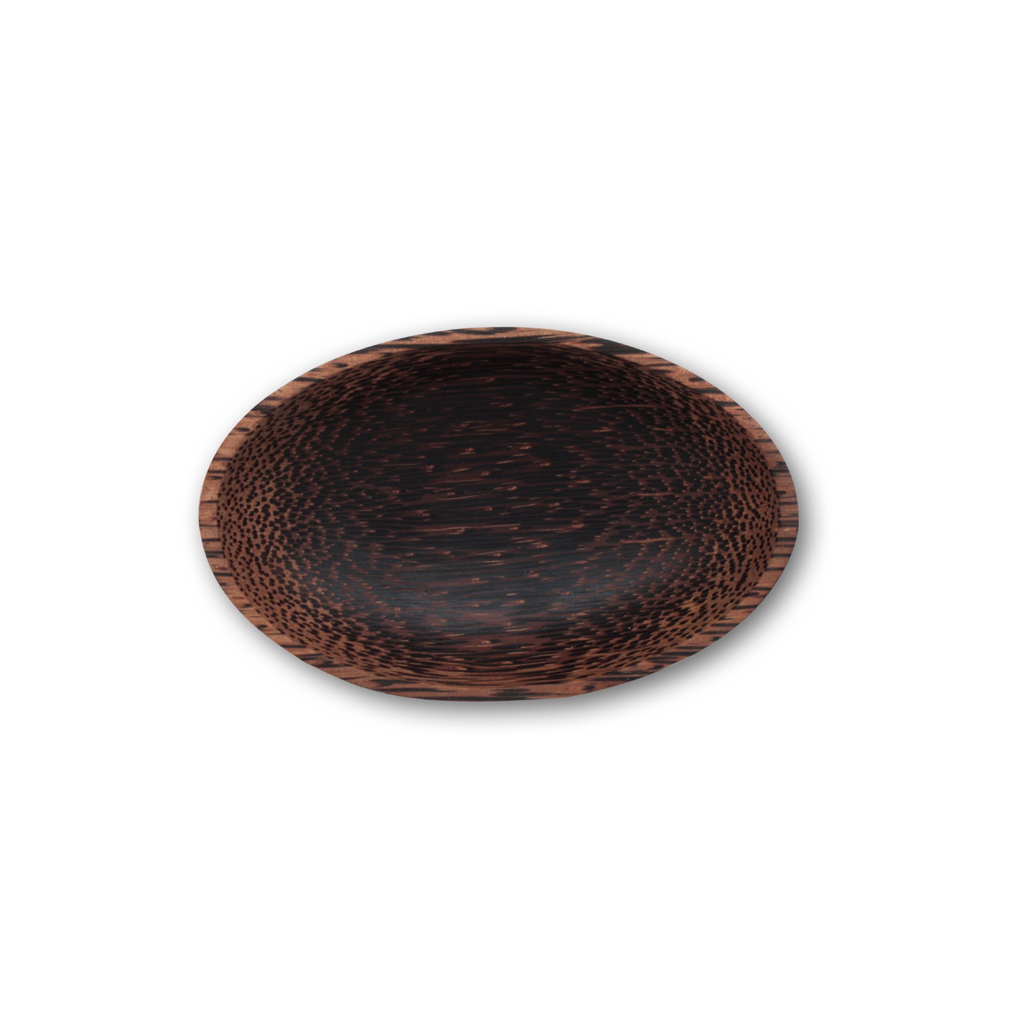 Schale aus Palmholz, braun, B 13 cm, L 8 cm, H 2,5 cm von fischer's lagerhaus