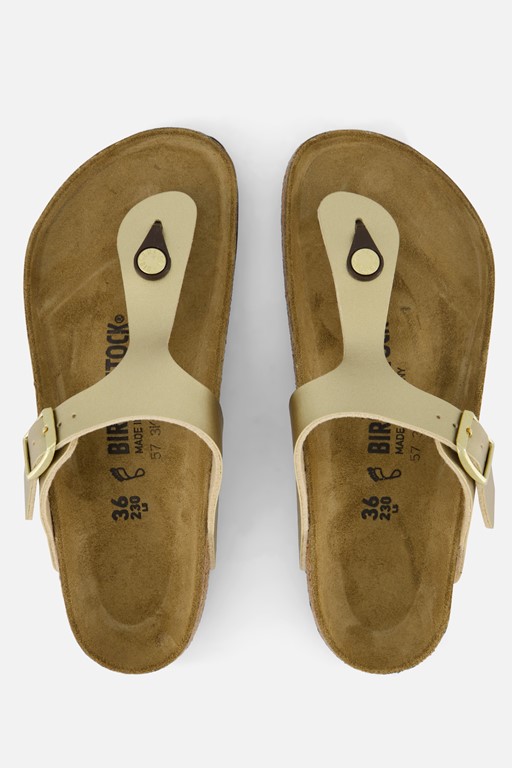 Birkenstock Gizeh Slippers goud Imitatieleer