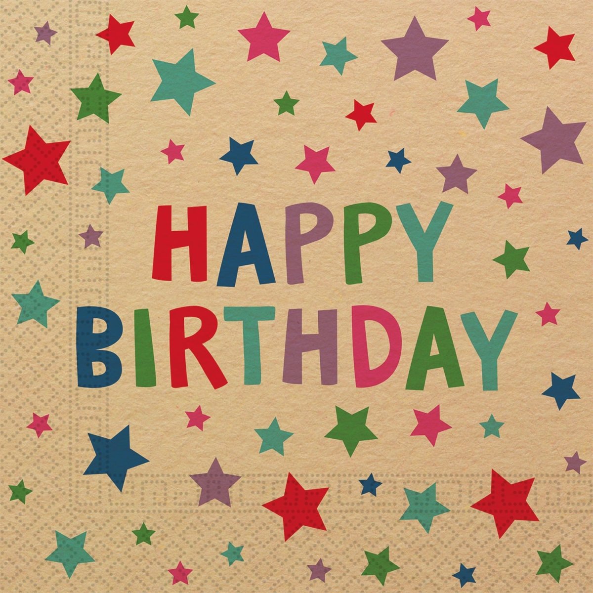 Happy Birthday Servetten Kraft Papier 33cm 20st