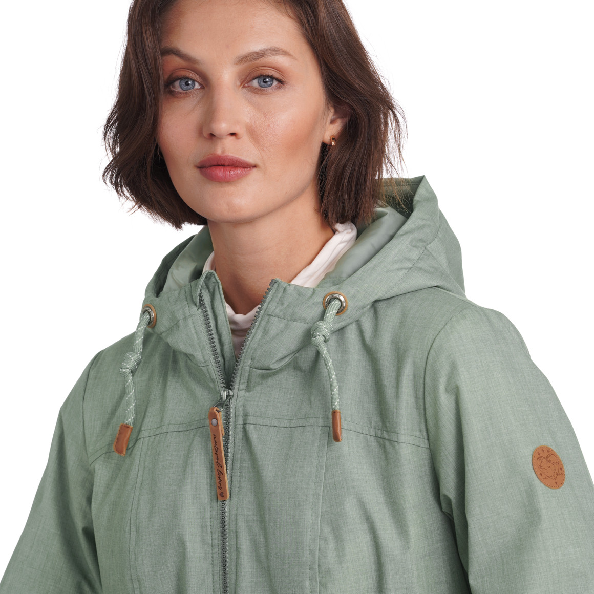Gina Damen Parka in Melange-Optik helloliv