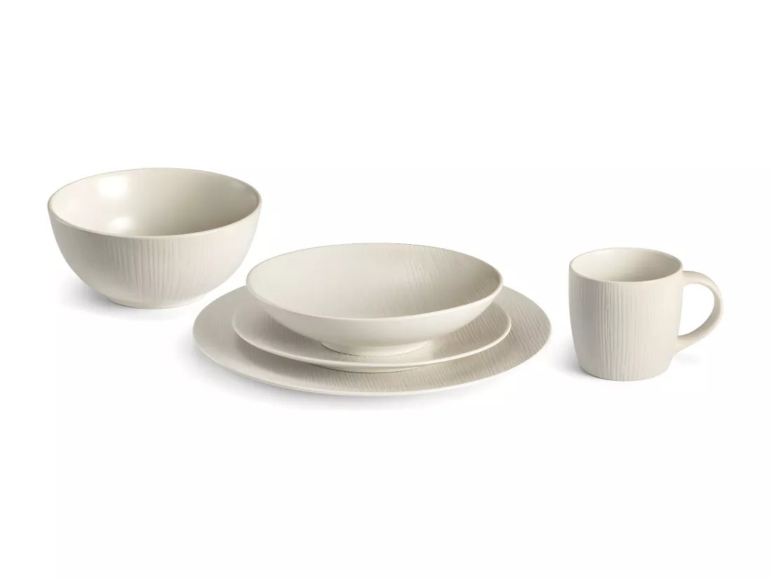 Magma Ivoire - Assiette salade et pâtes 19 cm (lot de 6)