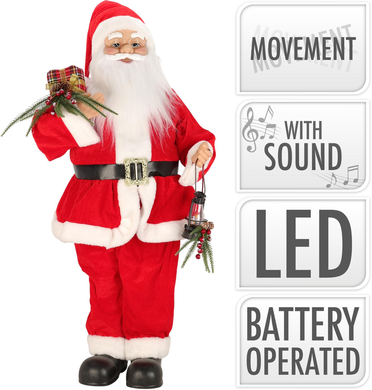 PERE NOEL DANSANT ET MUSICAL H.85CM