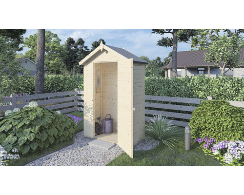 Wandhuishut met vloer 134 x 86 cm natuurlijk