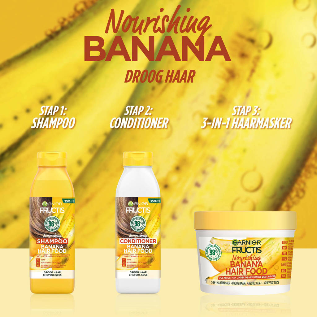 Heel fijn!Fructis Hair Food Banana haarmasker - 400 ml - Droog haar