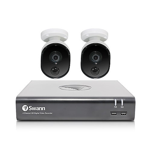 Kit vidéosurveillance intérieur et extérieur - 2 caméras Swann 1080P - 4 canaux - 1 To