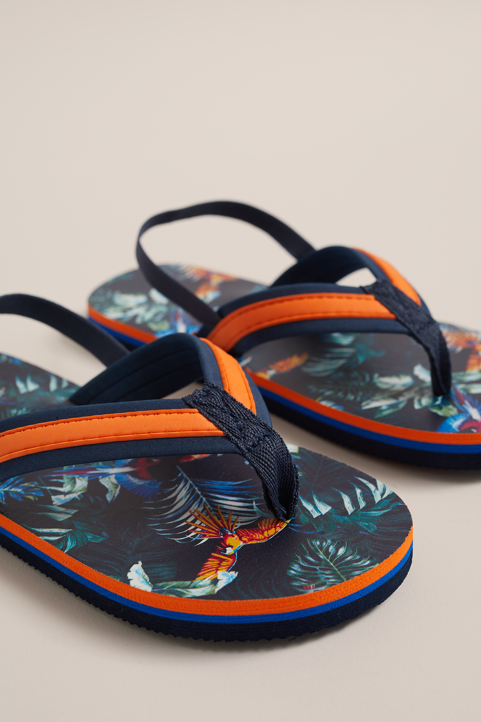 Jongens teenslippers met dessin WE Fashion Donkerblauw