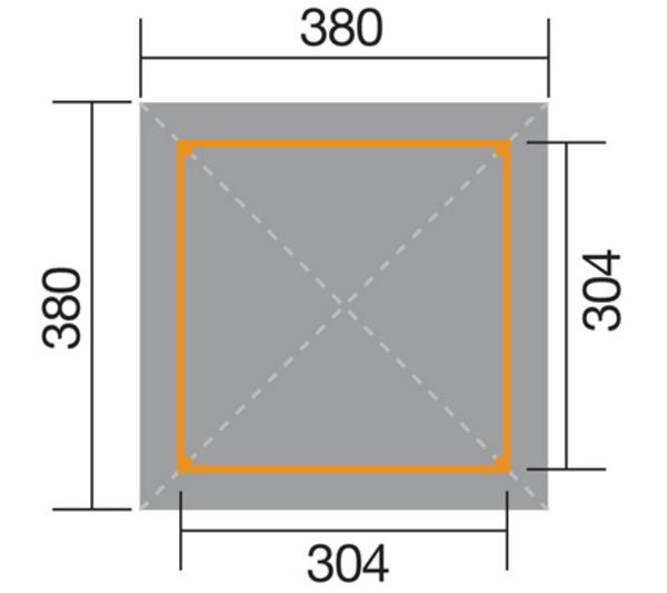 Weka Gartenoase 651 Gr. 3, ca. B380/H299/T380