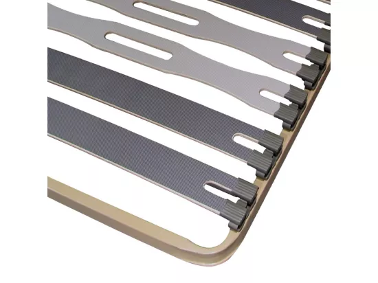 Sommier à lattes + pieds 90x200 C413 - 13 lattes bois - Fabrication française