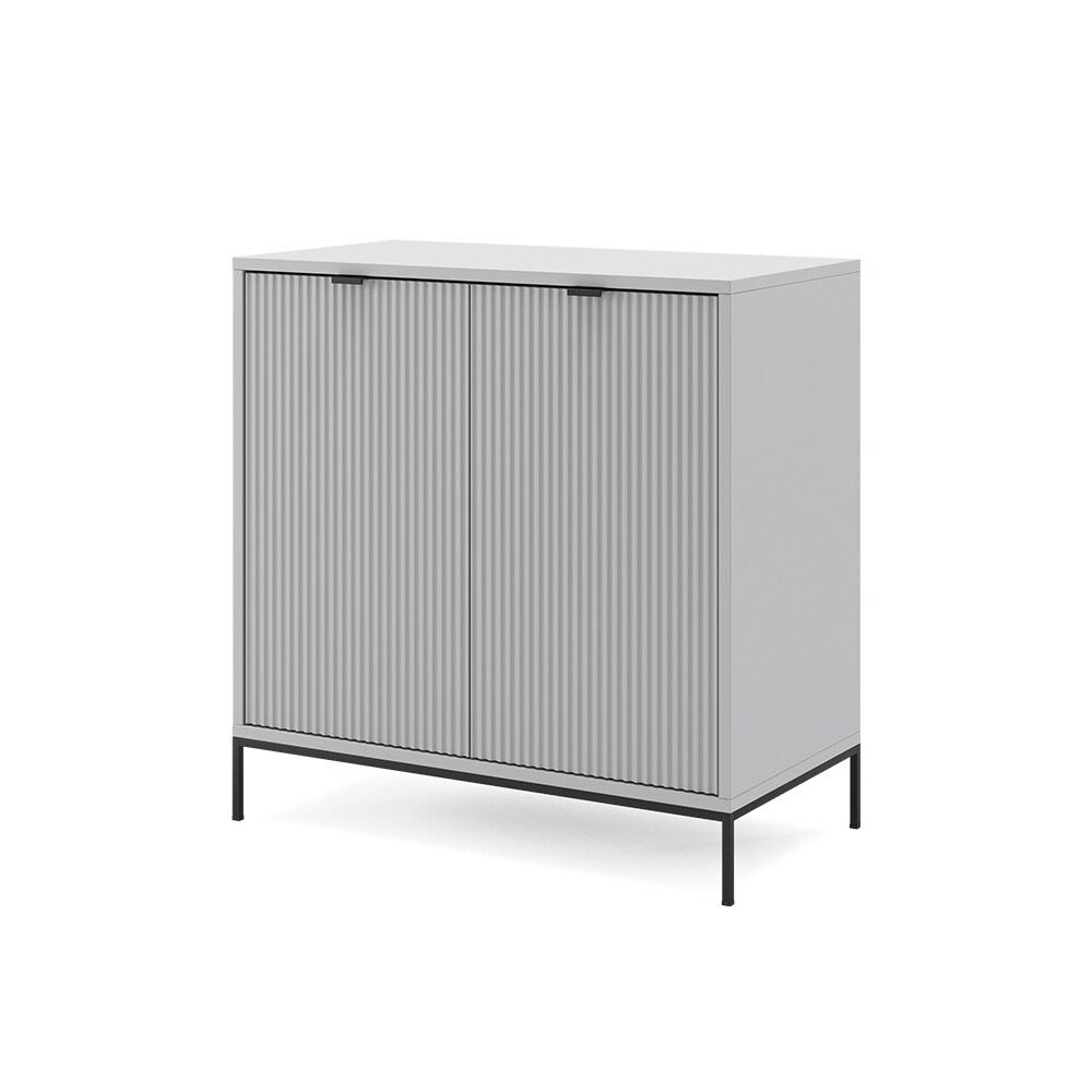 Vicco Kommode Eliza, Grau 80 x 42 cm, mit 2 Türen, Wohnzimmer, Schlafzimmer