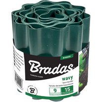 Bordure de gazon, hauteur 250 mm, longueur 9 m, vert