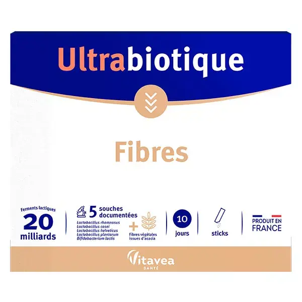 Nutrisanté Ultrabiotique Fibras 10 bastões