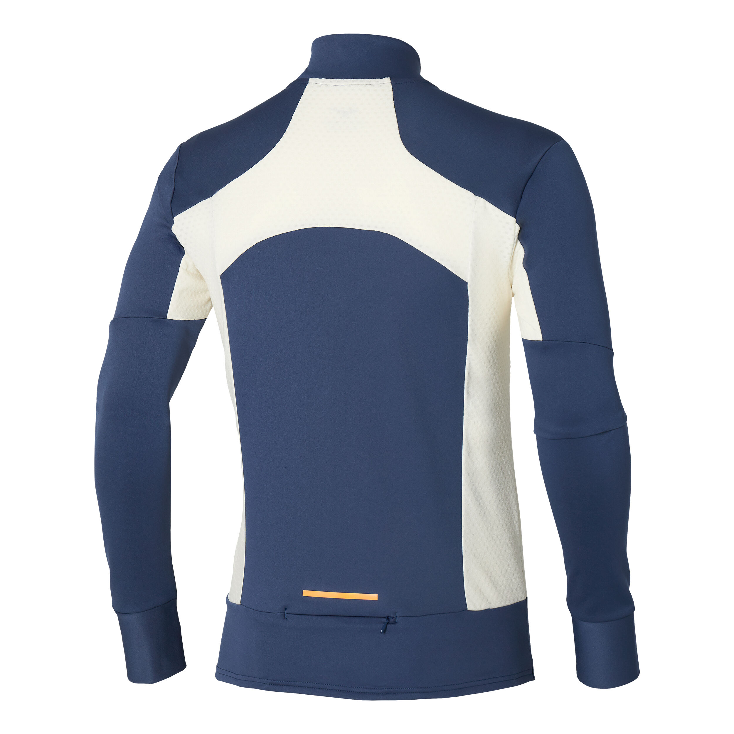 Mizuno Warmalite HZ Maillot De Course Hommes - Bleu Foncé , Crème