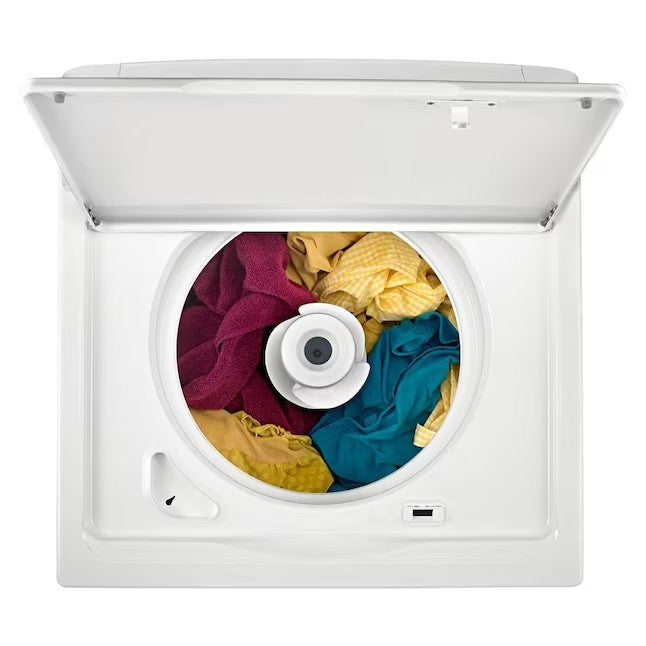 Lavadora de carregamento superior Whirlpool de 3,5 pés cúbicos com agitador de alta eficiência (branca)