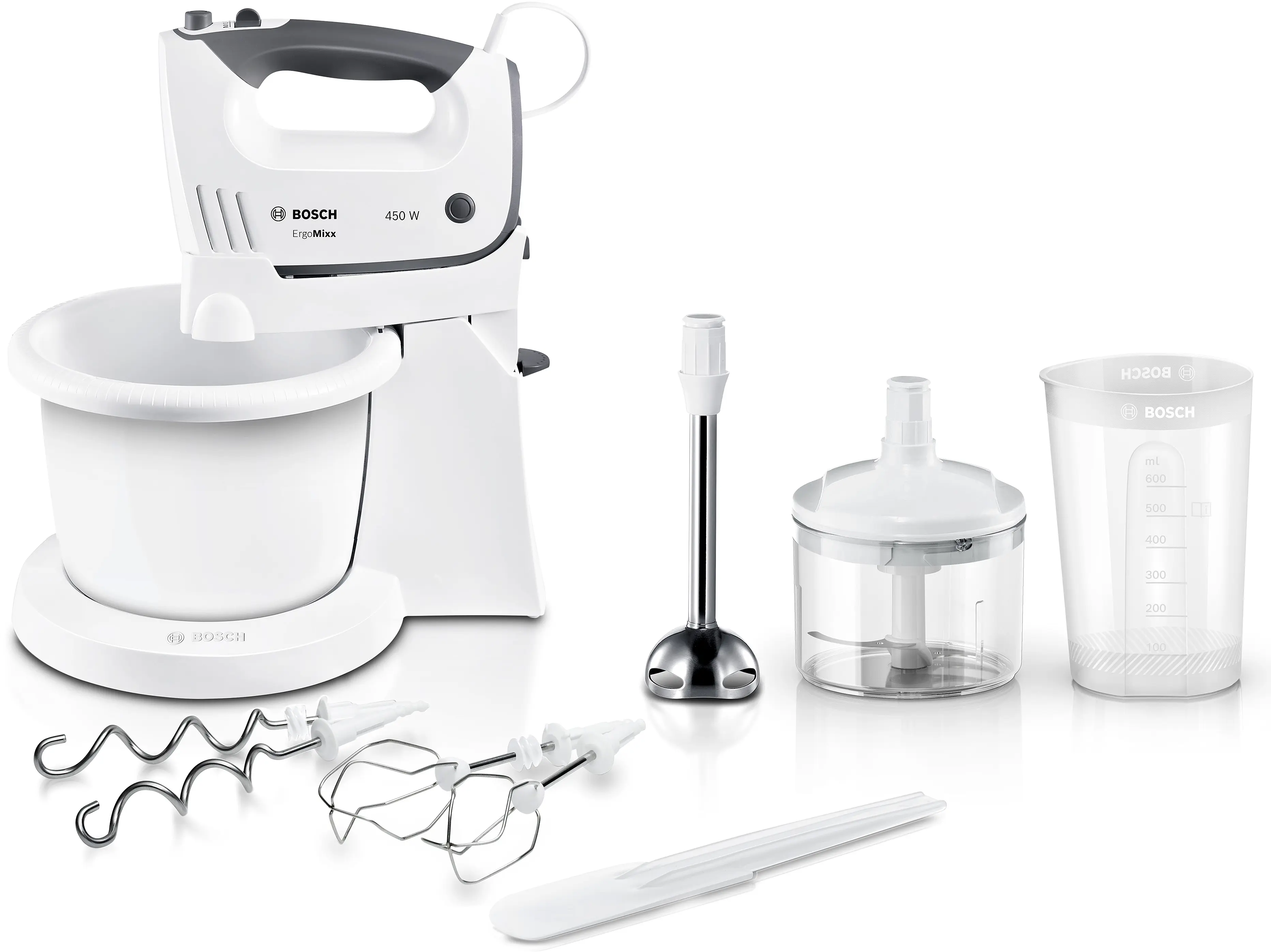 Handmixer ErgoMixx 450 W Wit, Grijs MFQ36490