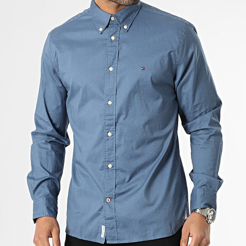 Chemise Manches Longues Flex Poplin 0934 Bleu Marine