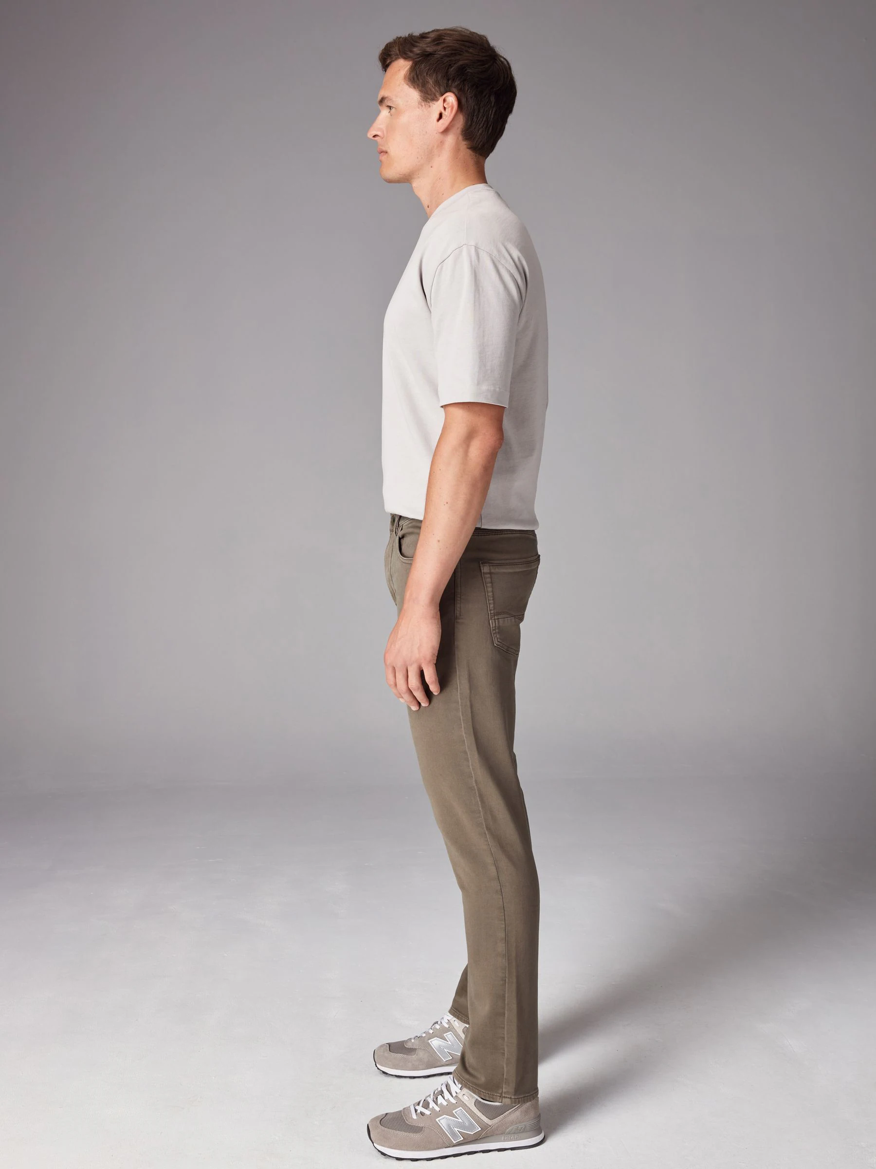 Paddenstoelbruin - Slim Fit - Comfortabele stretchjeans