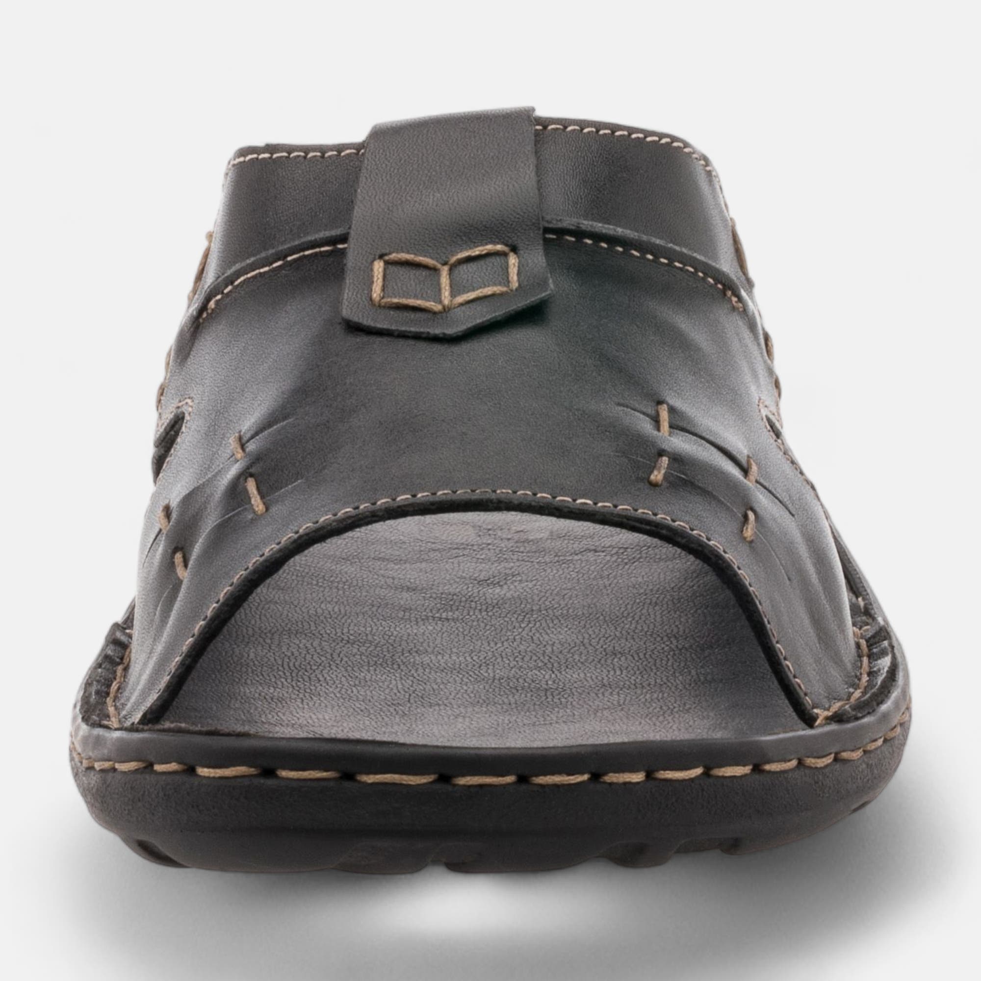Mules Homme en cuir noir