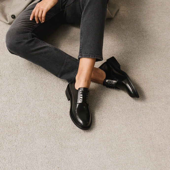 Derbies en cuir  noir