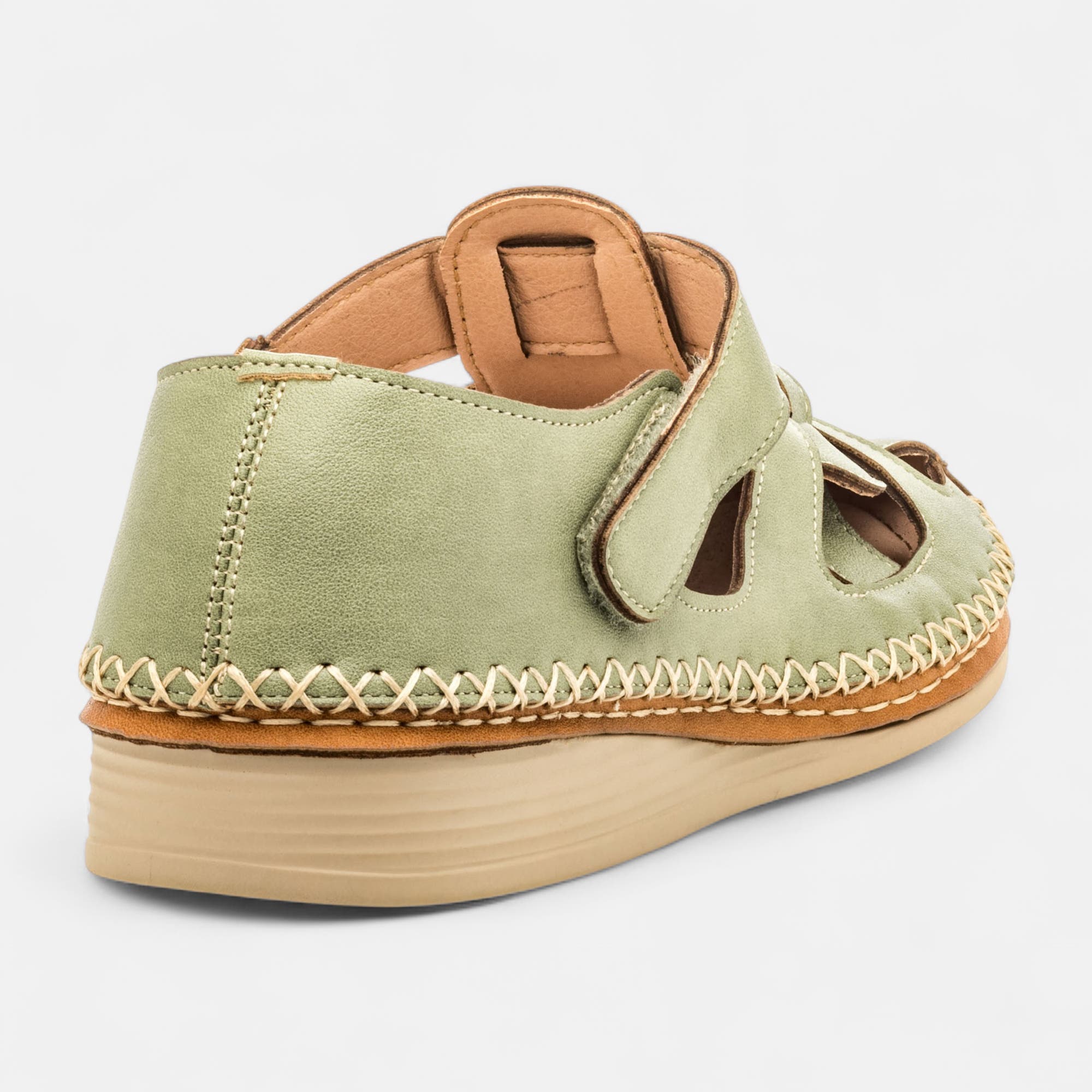 Mocassins pieds sensibles Femme vert clair