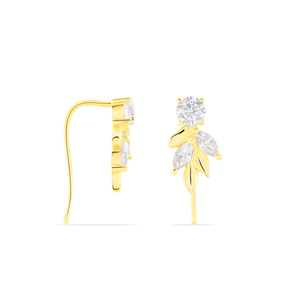 Bijoux D'oreilles Alexine Or Jaune Oxyde De Zirconium