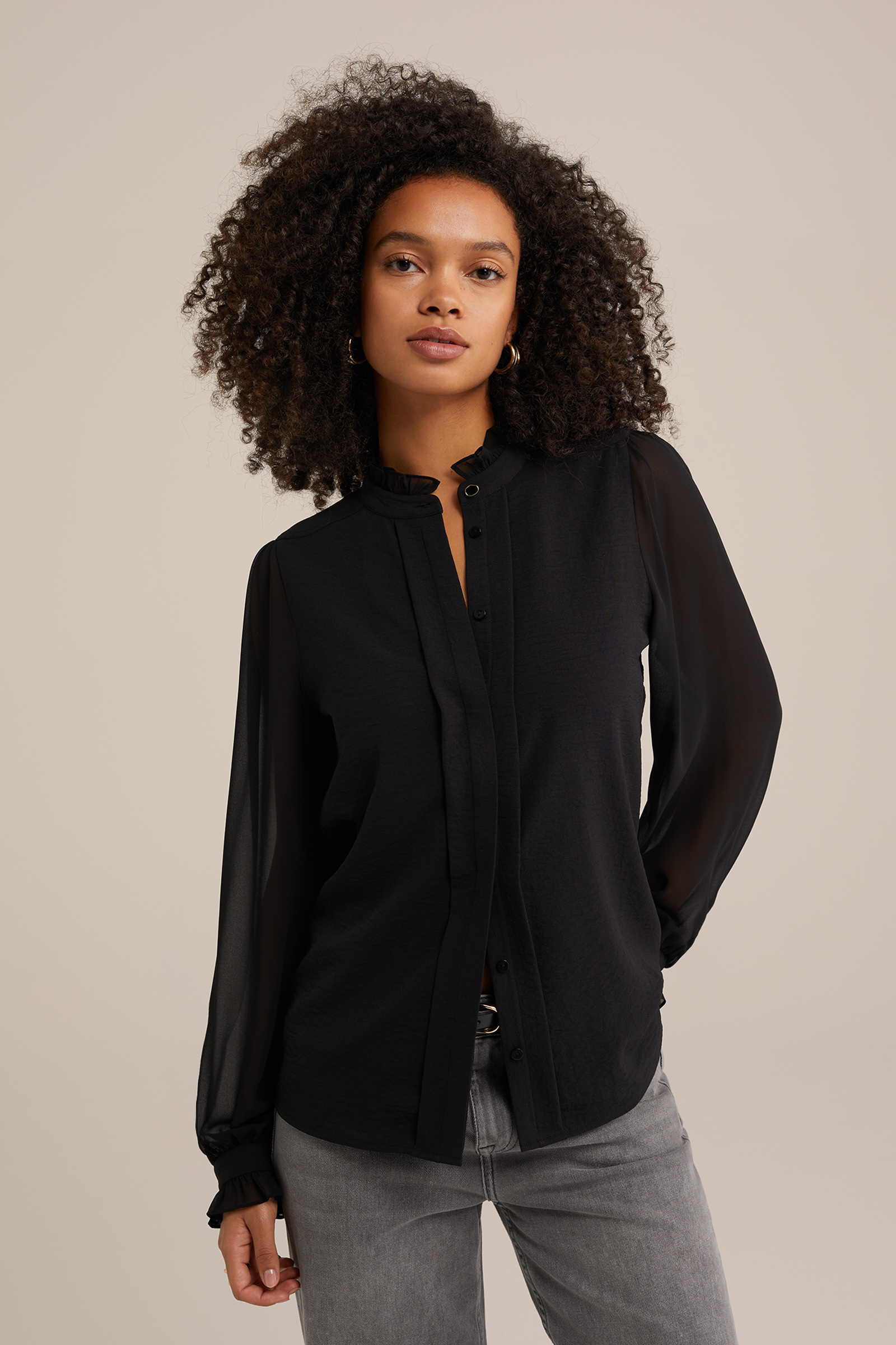 blouse WE Fashion Zwart