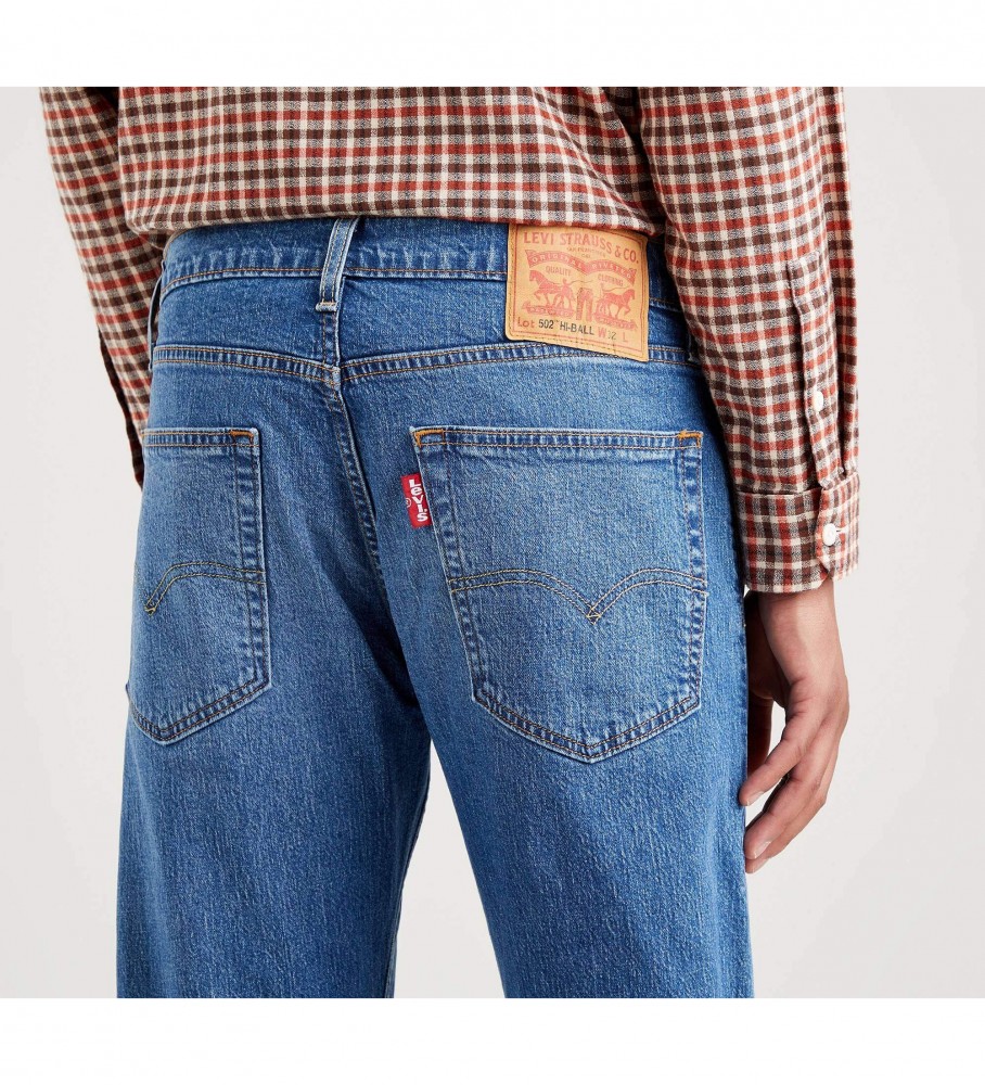 Levi's Jeans de talle alto de corte cnico 502 azul