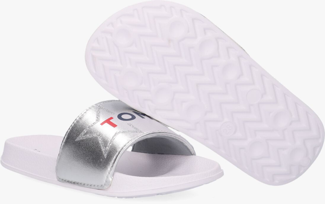 TOMMY HILFIGER zilveren tommy hilfiger badslippers 30890