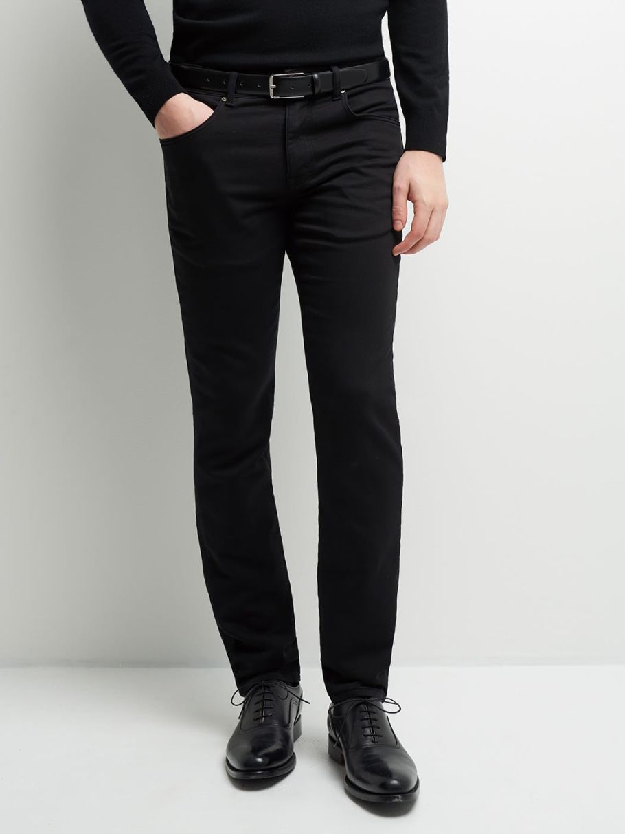 Jean couleur slim en coton élasthane uni