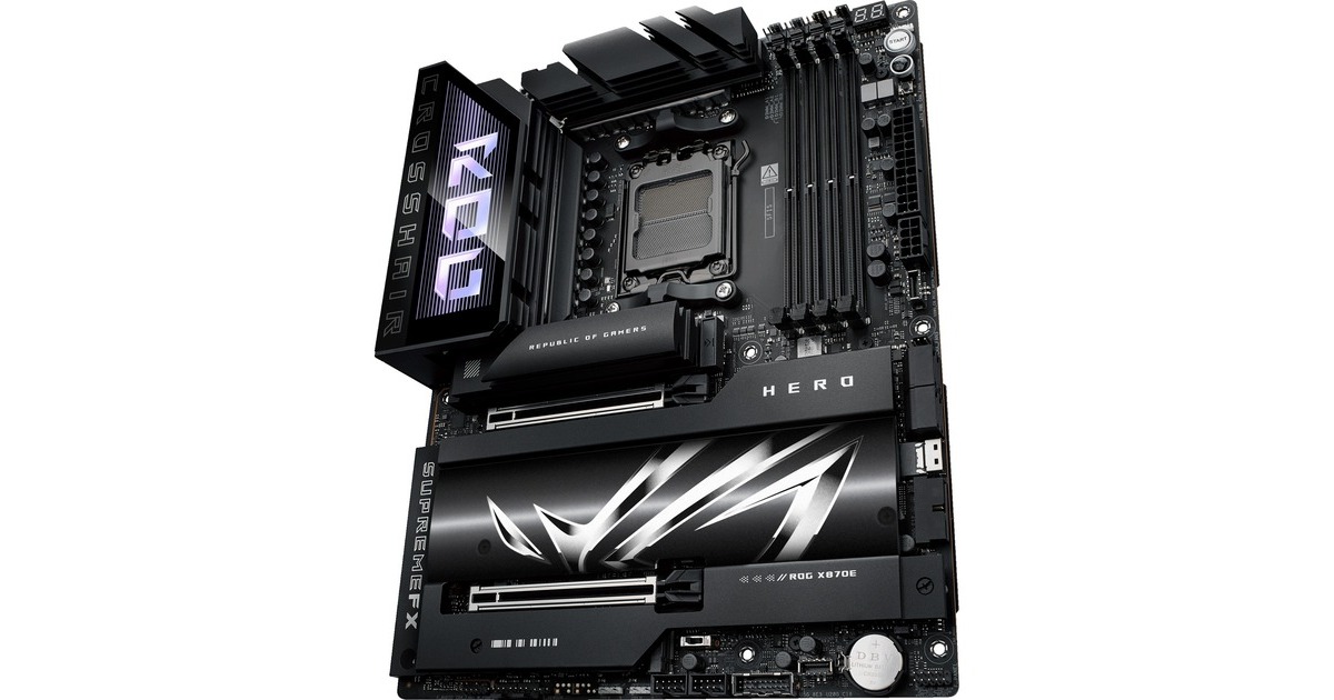 ASUSROG CROSSHAIR X870E HERO socket AM5 moederbord  (5Gb-LAN,  2,5Gb-LAN, Wi-Fi 7, BT, Sound, ATX)