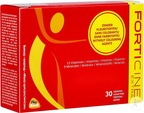 Forticine Extra 12 Vitamines + 9 Minéraux 30 Comprimés