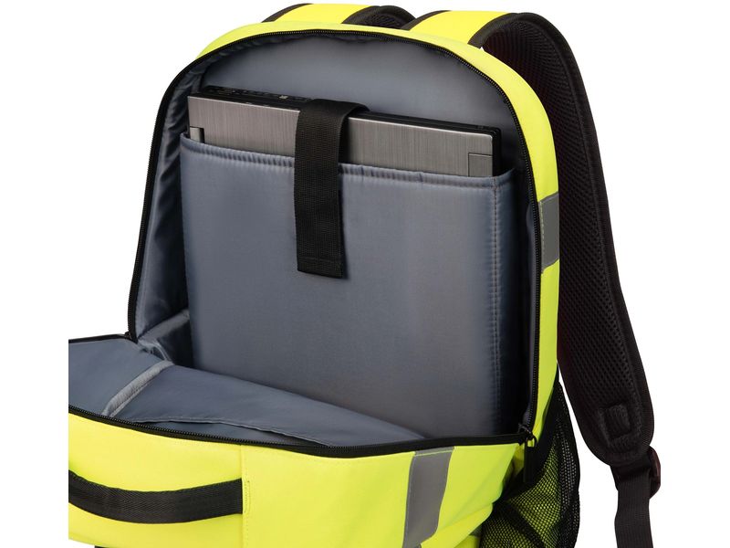 DICOTA Rucksack Hi-Vis 24 l – Gelb Maximale Sichtbarkeit und Arbeitssicherheit für den Outdoor-Einsatz