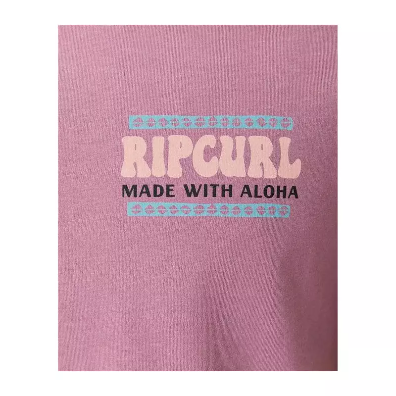 Teeshirt RIPCURL Down The Line Sstee Mauve M