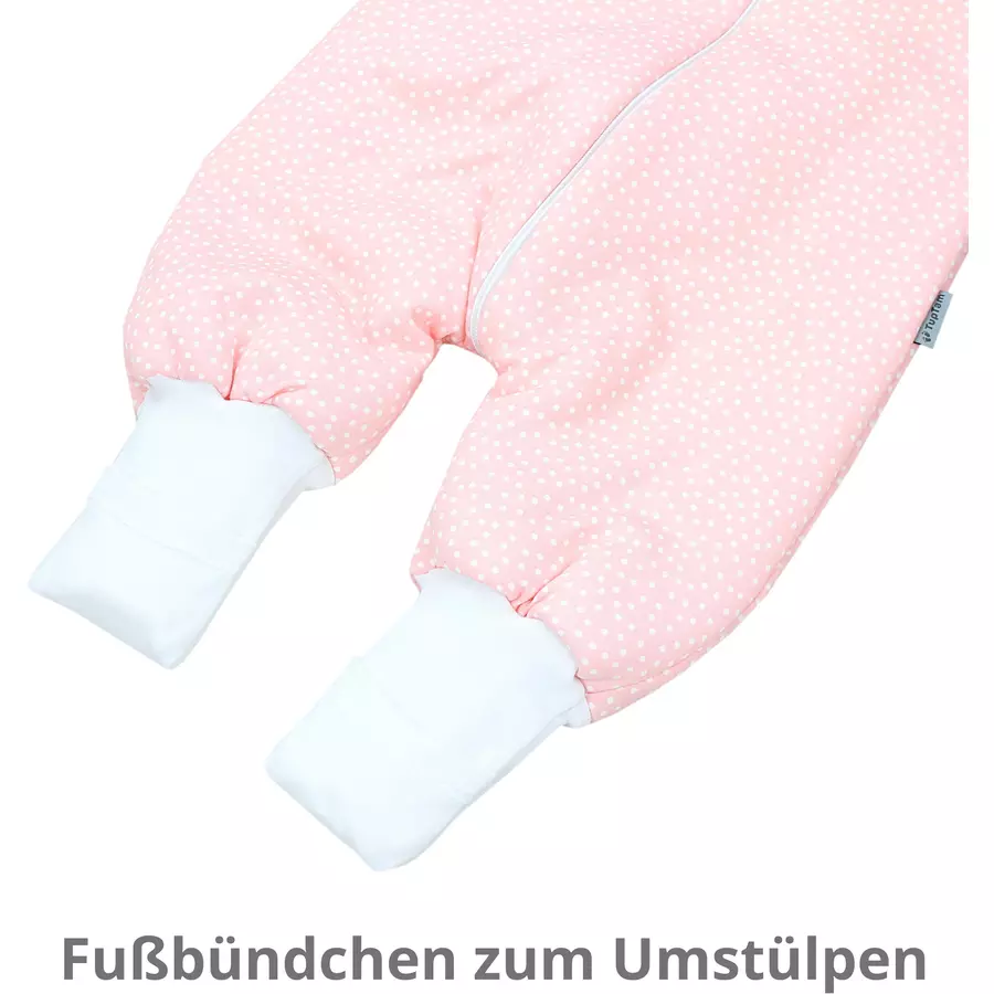 TupTam Winter Babyschlafsack mit Beinen 2,5 Tog pastellrosa