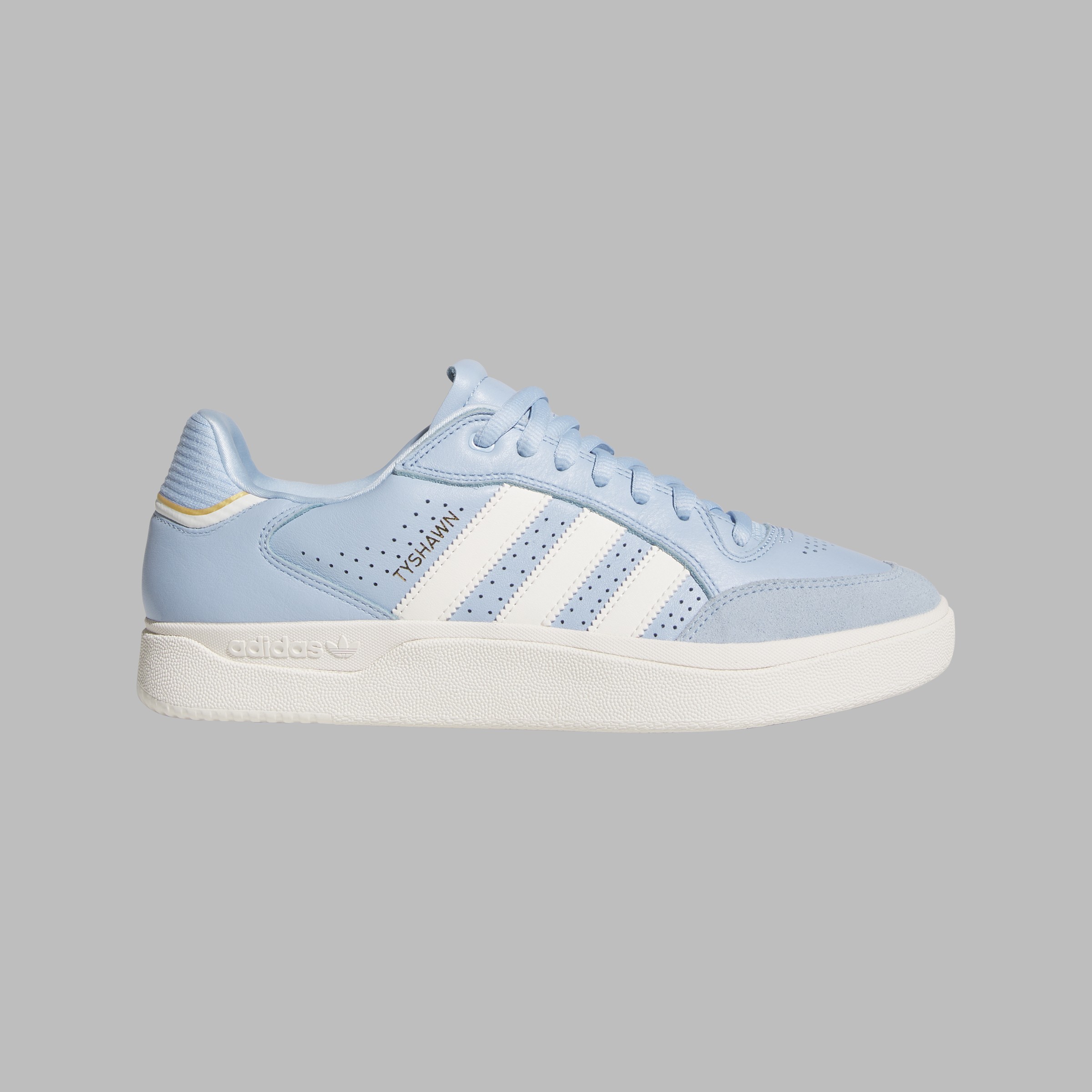 Adidas Skateboarding Tyshawn Low Clear Blue White Gold Metallic 5.5 US / 38 EU
