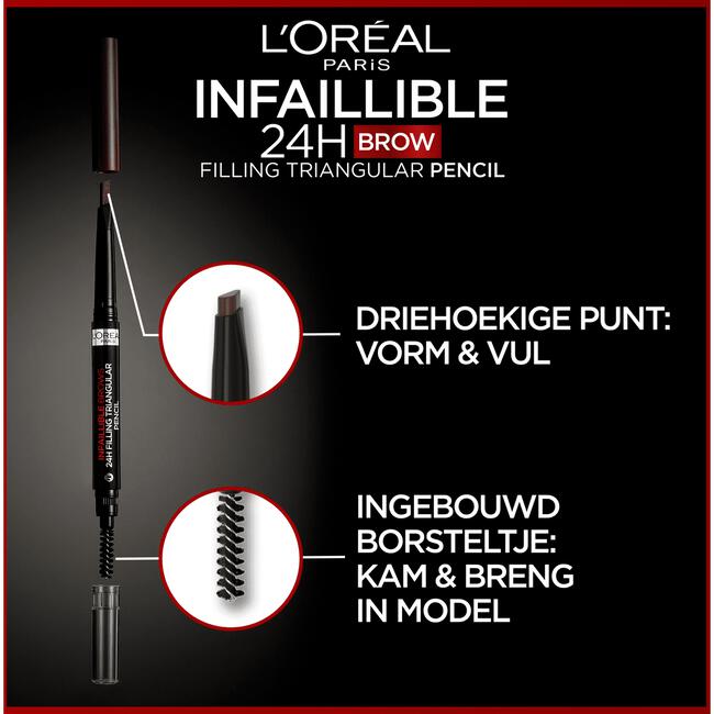 L'Oréal Paris Infaillible 24H Brow Filling Triangular Wenkbrauwpotlood 8.0 Light Cool Blond