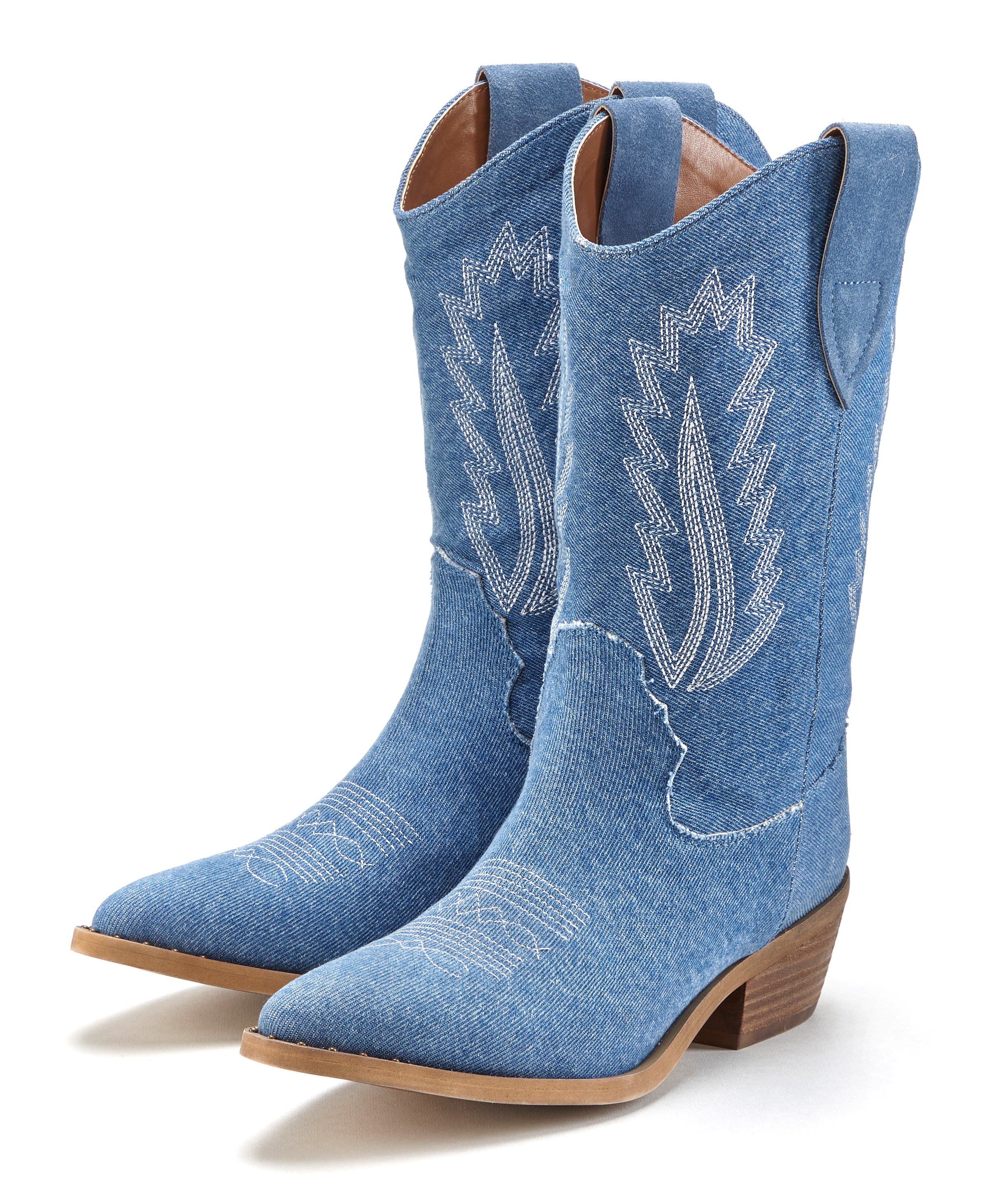 LASCANA Chelseaboots  Cowboy Stiefelette, Western Stiefelette, Ankleboots im Denim-Look