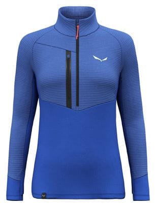Polaire Femme Salewa Vajolet Polarlite Responsive Demi Zip Bleu