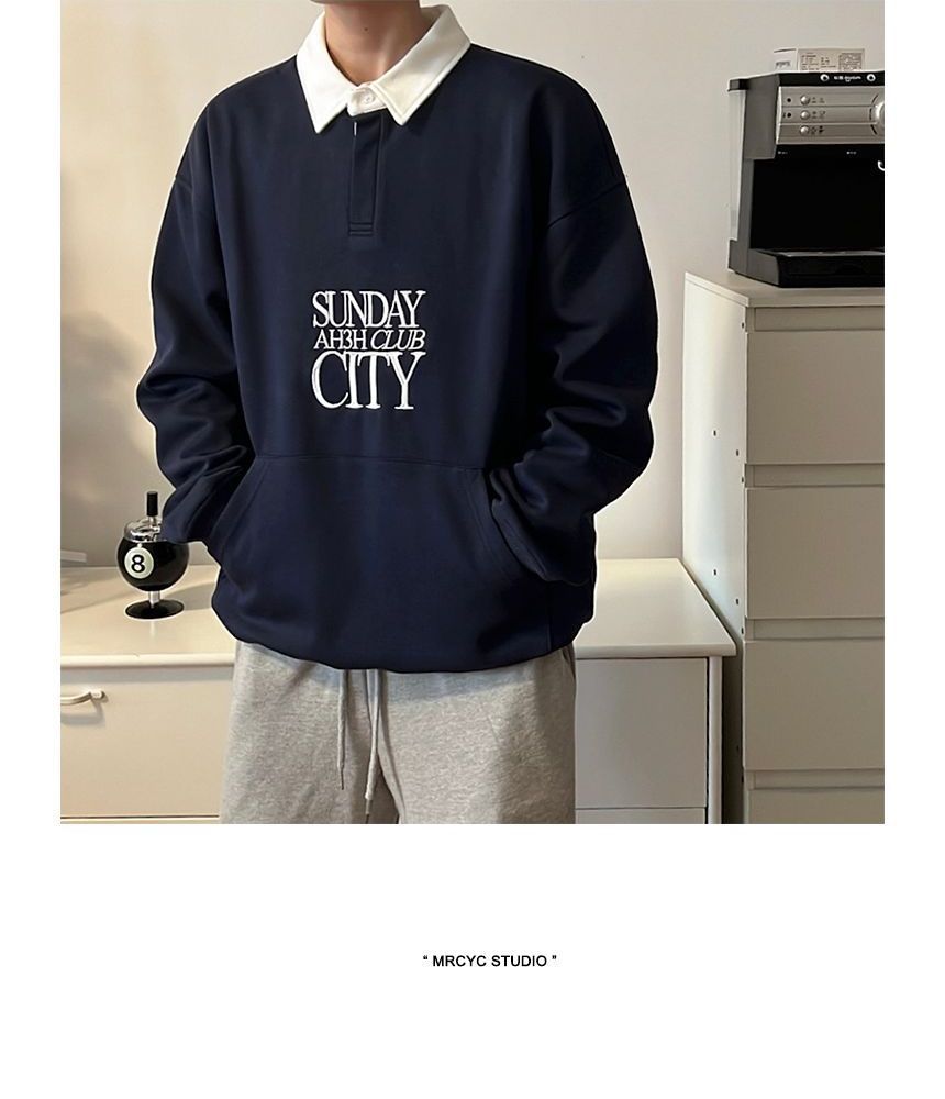 MRCYC - Sweatshirt met kraagletters
