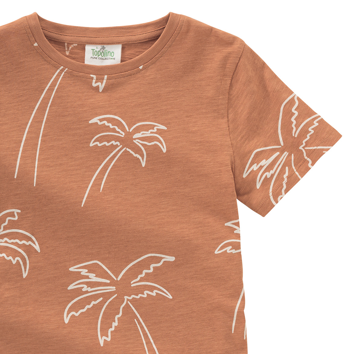 Topolino Pure Collection Jungen T-Shirt mit Palmen terracotta