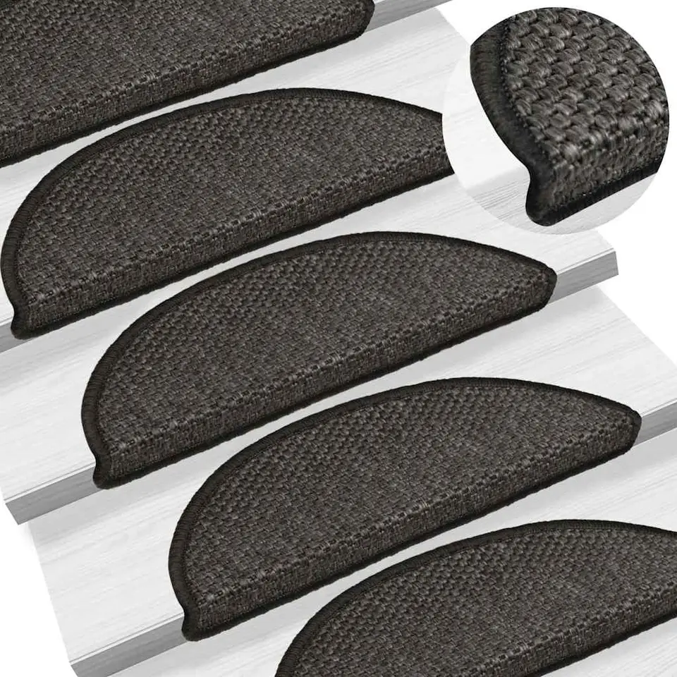 vidaXL - Trapmat - Antraciet - Stof - 56 x 17 x 3 cm - 15 stuks