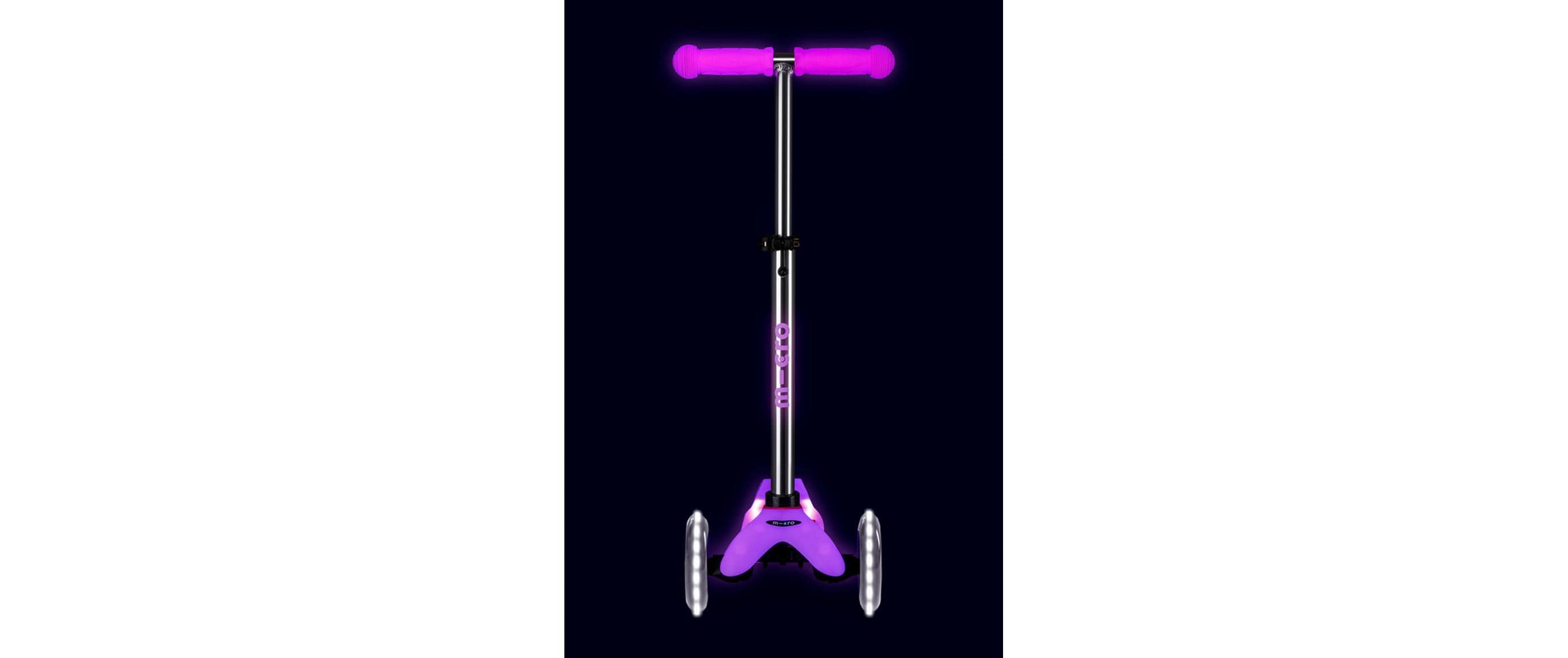 Kickboard Mini Micro Deluxe Glow Plus LED PinkScooter für Kinder
