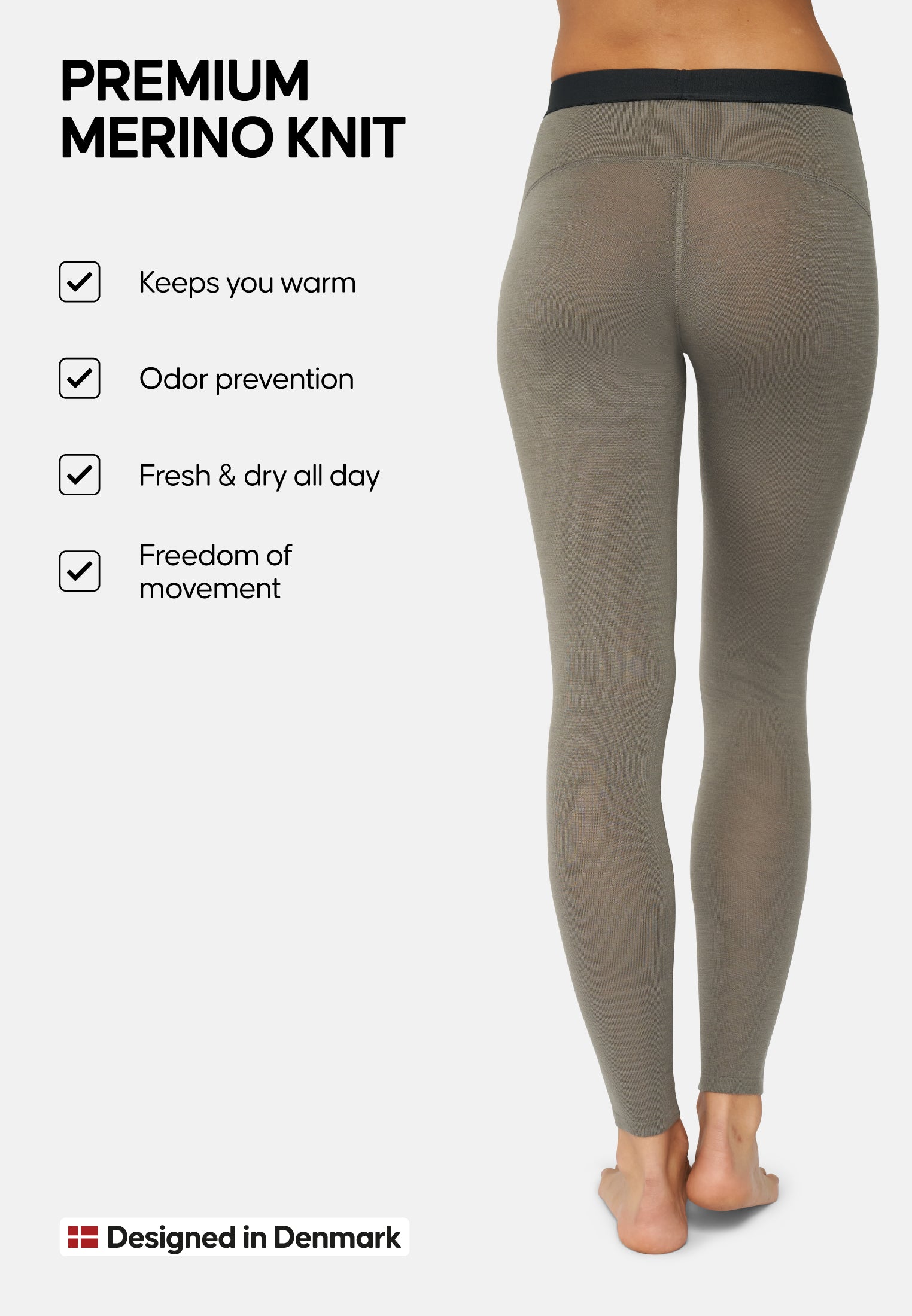 MERINOULD BASELAYER LEGGINGS TIL KVINDER