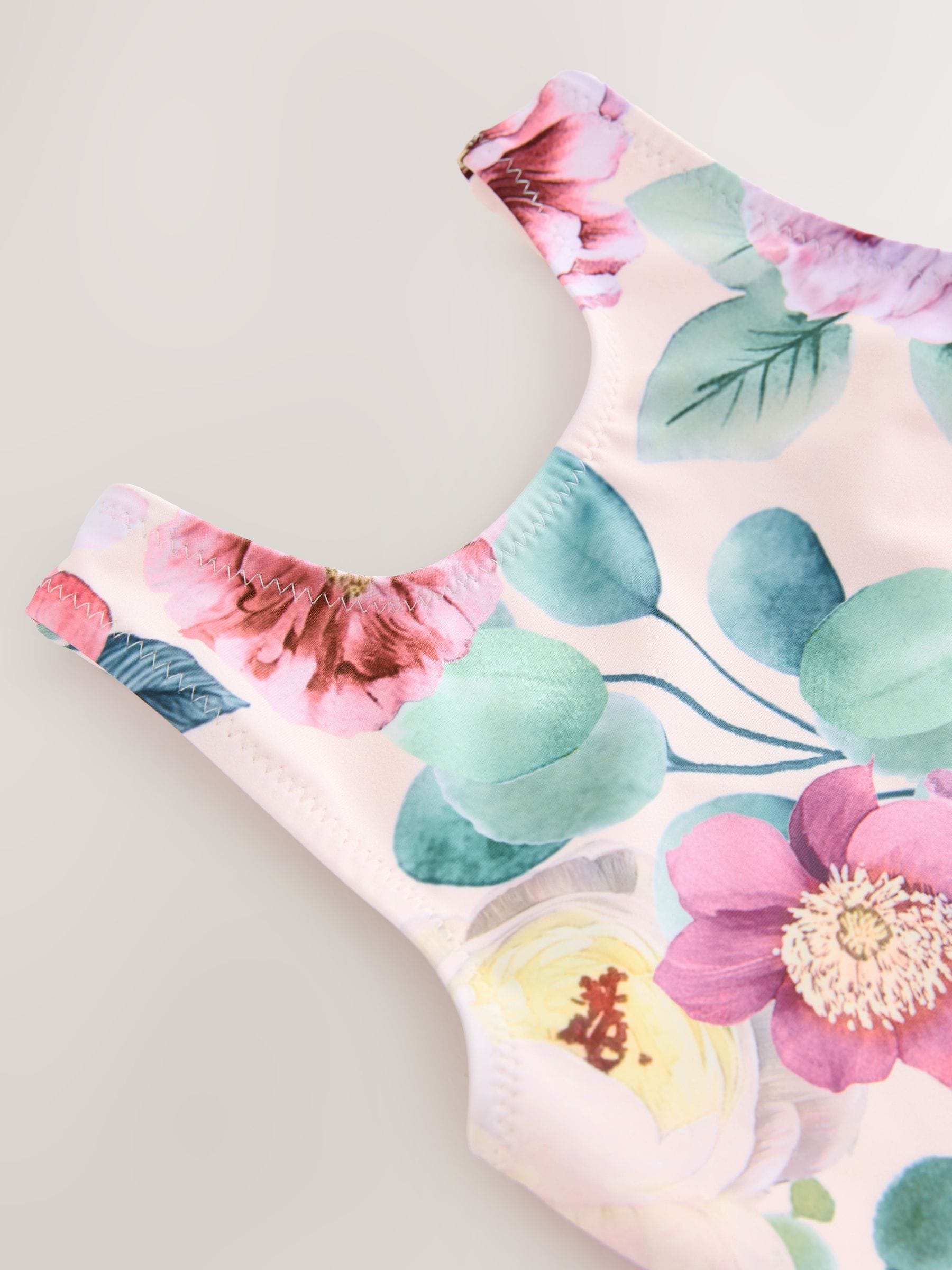 Roze bloemen - Badpak (3 mnd-7 jr)