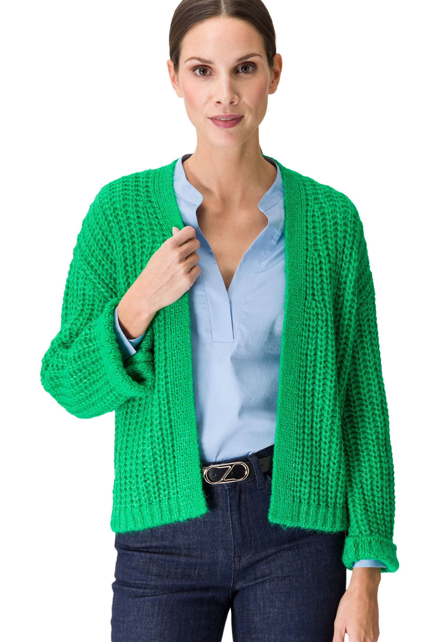 zero| Damen Strickjacke offener Style