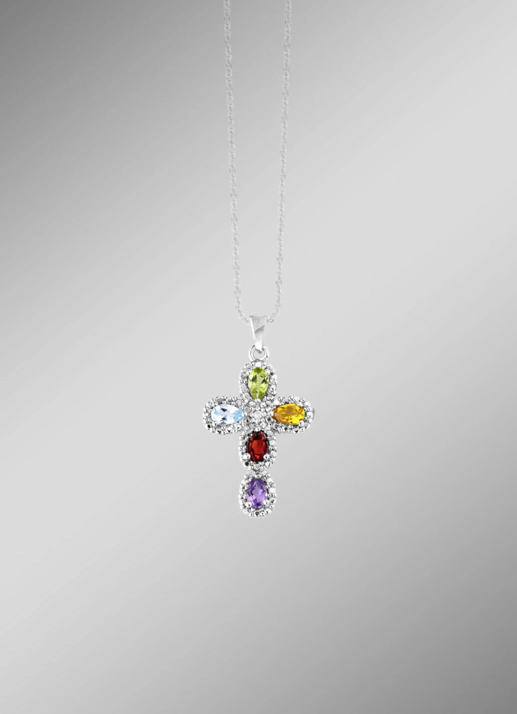 Eleganter Kreuz-Anhänger vmit Diamant