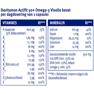 Davitamon Actifit 50  Omega-3 Visolie Capsules 90CP