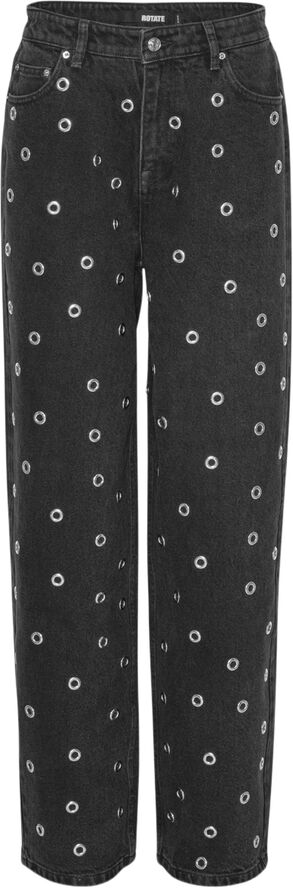 ROTATE Birger Christensen HIGH RISE JEANS Dark grey denim